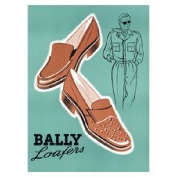 BALLY MEN\'S Vintage TORIEL Leather Blind Brogue Desiger Loafers (ITALY) main image 16